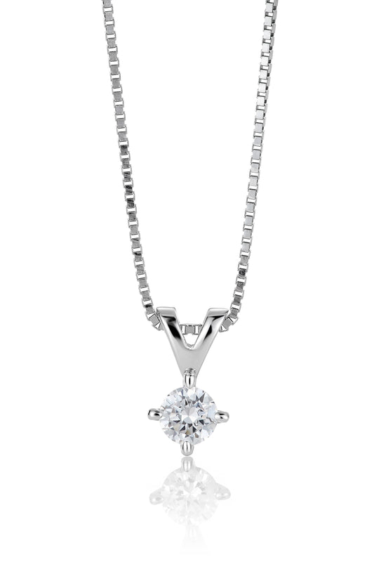 Svolder anheng i 585 gull med diamant 0,7 ct VS, bilde 1 av 2