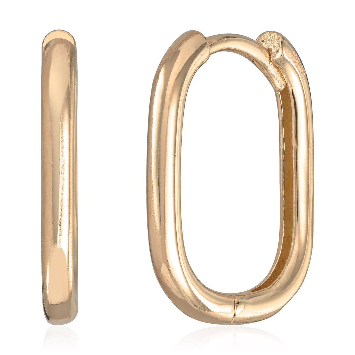 Øredobber i 585 gult gull, Old money, 1,9 mm bredde