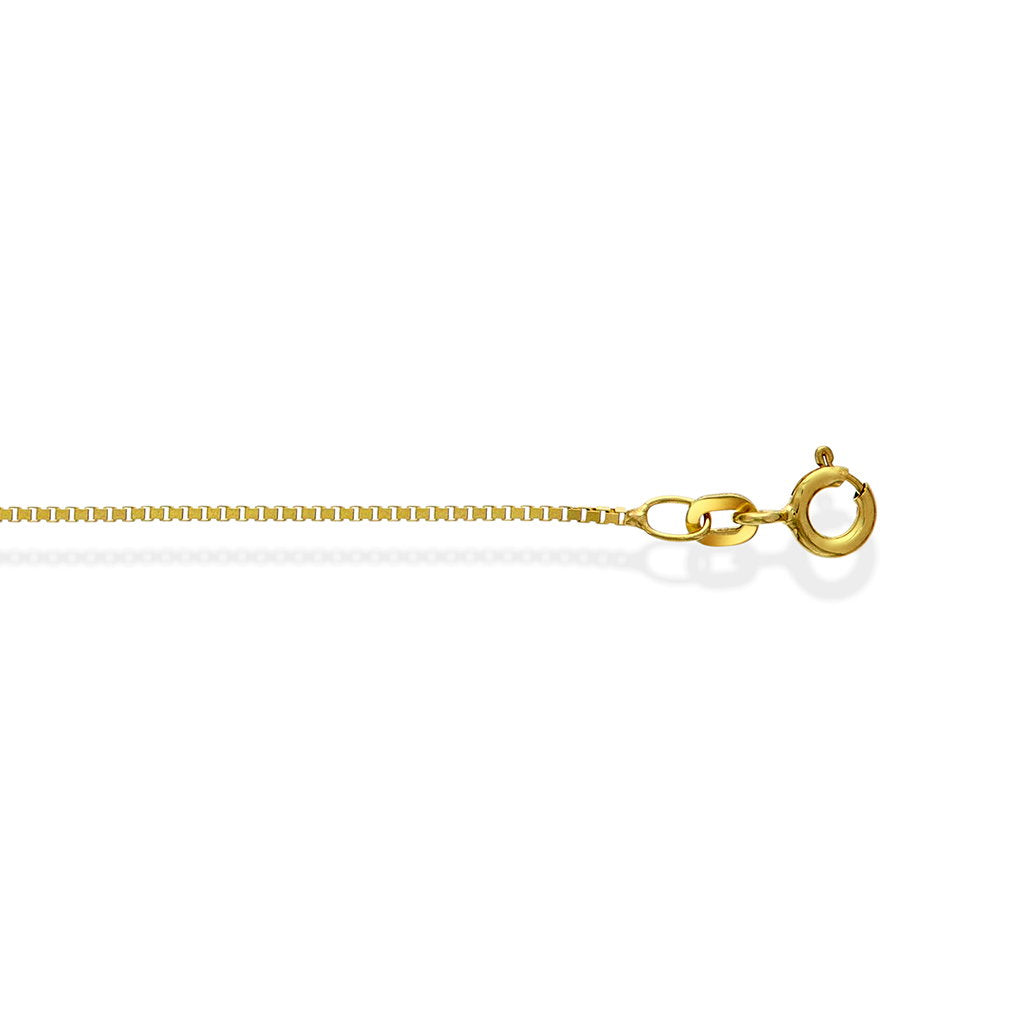 Halskjede i 585 gult gull veneziansk 1 mm, 36 cm