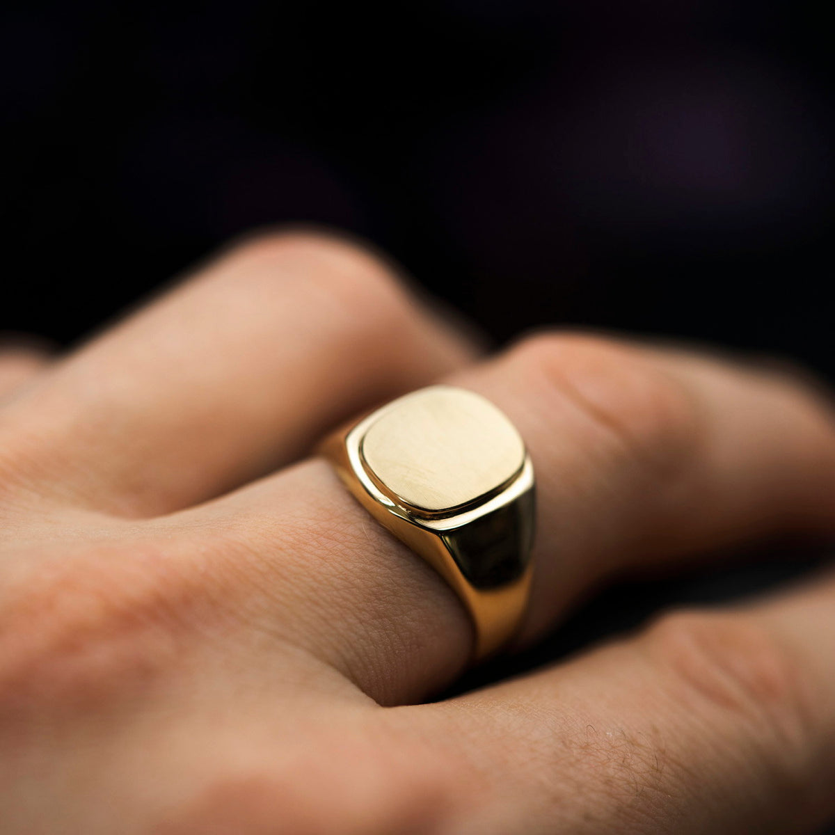 Ring i 14 karat gult gull, blank og matt, 15 mm, bilde 2 av 4