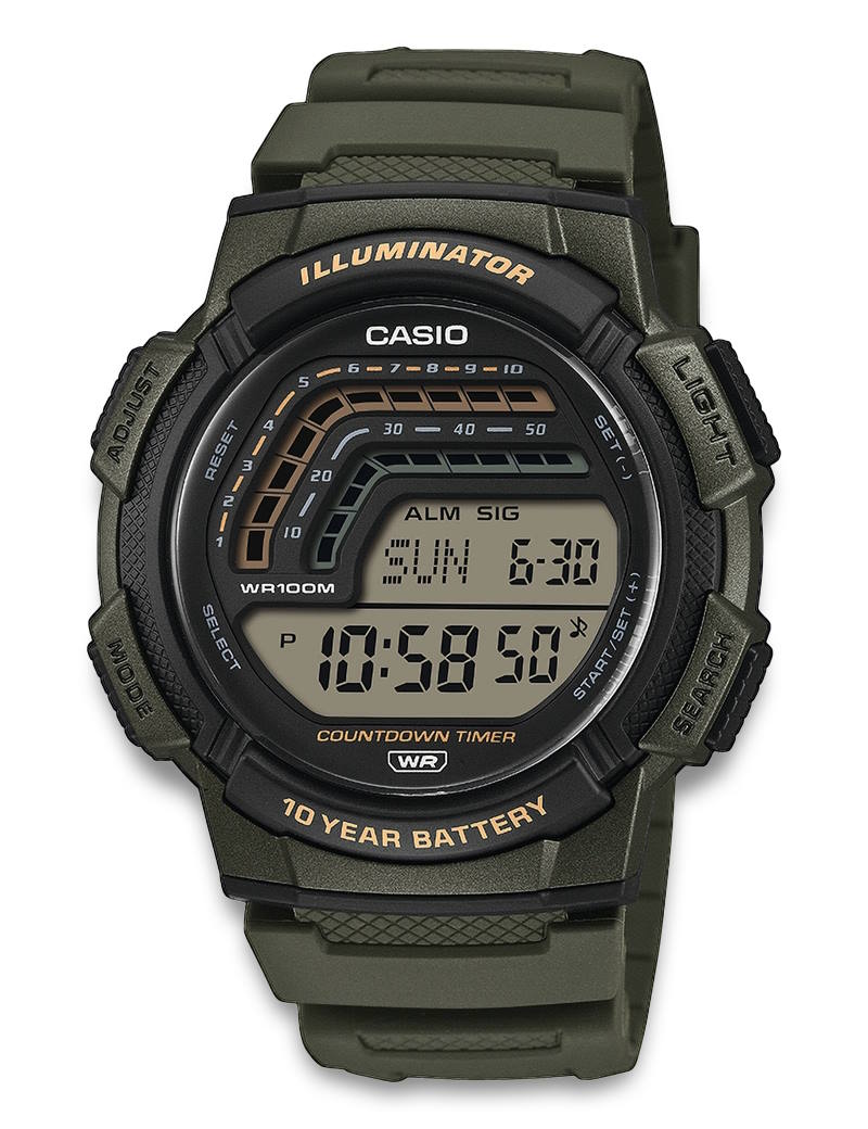 Casio Timeless WS-1800-3AVEF herreklokke i resin