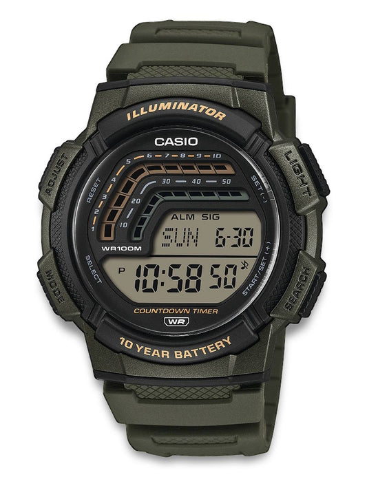 Casio Timeless WS-1800-3AVEF herreklokke i resin