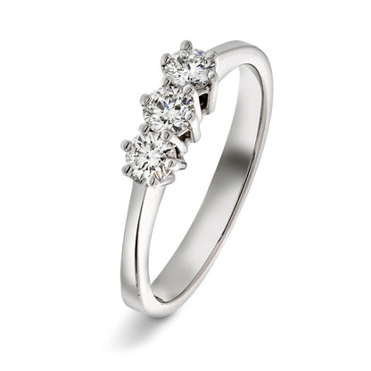 3-stens ring i hvitt gull med diamant 0,45 ct, 4,8 mm, bilde 1 av 3