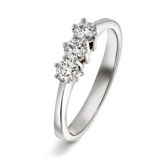 3-stens ring i hvitt gull med diamant 0,45 ct, 4,8 mm, bilde 1 av 3
