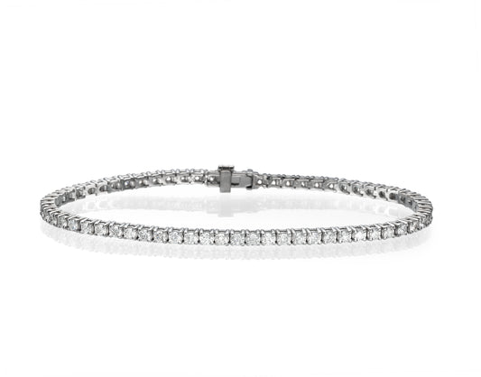 Carmen armbånd i 585 hvitt gull med diamanter 1,5 ct, 17 cm