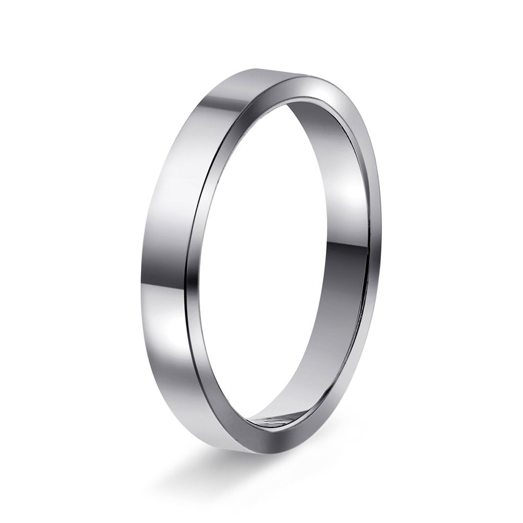Ring i 950 platina, rektangulær, bilde 1 av 12