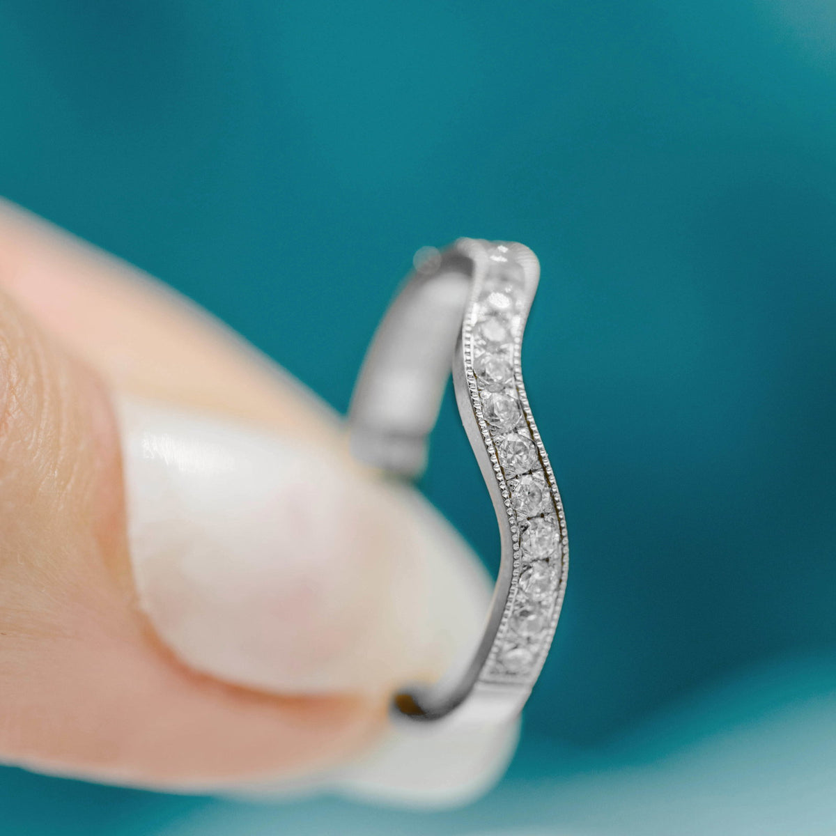 Gems ring i 14 karat hvitt gull med LAB-diamant 0,30 ct, bilde 5 av 7