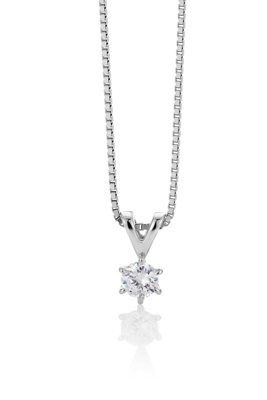 Svolder anheng i 585 gull med diamant 0,05 ct, 6 klør, VS, bilde 2 av 3