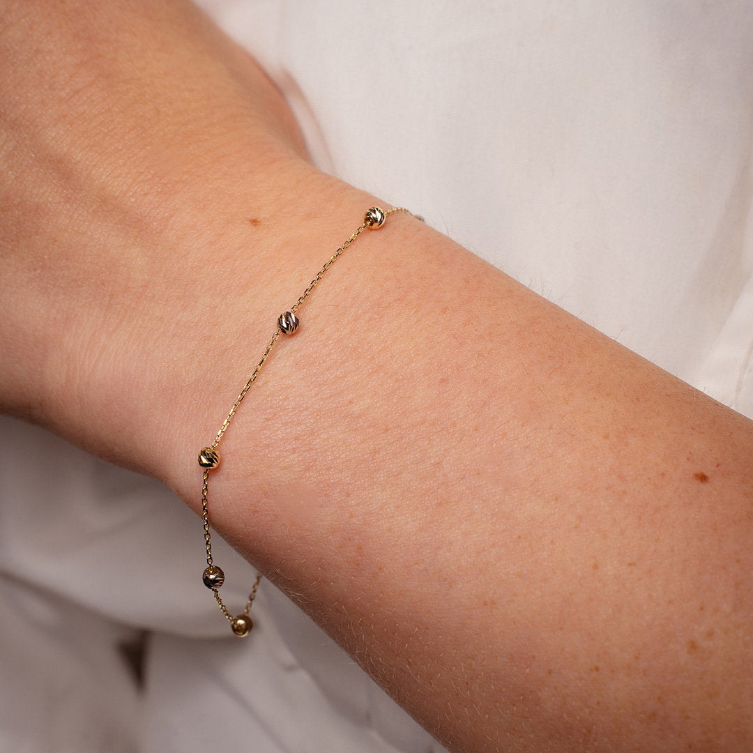 Armbånd i 14 karat gull, 19 cm, bilde 2 av 2