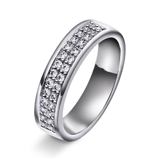 Forever giftering i 585 gull med diamant 0,28 ct, innvendig buet, bilde 2 av 2