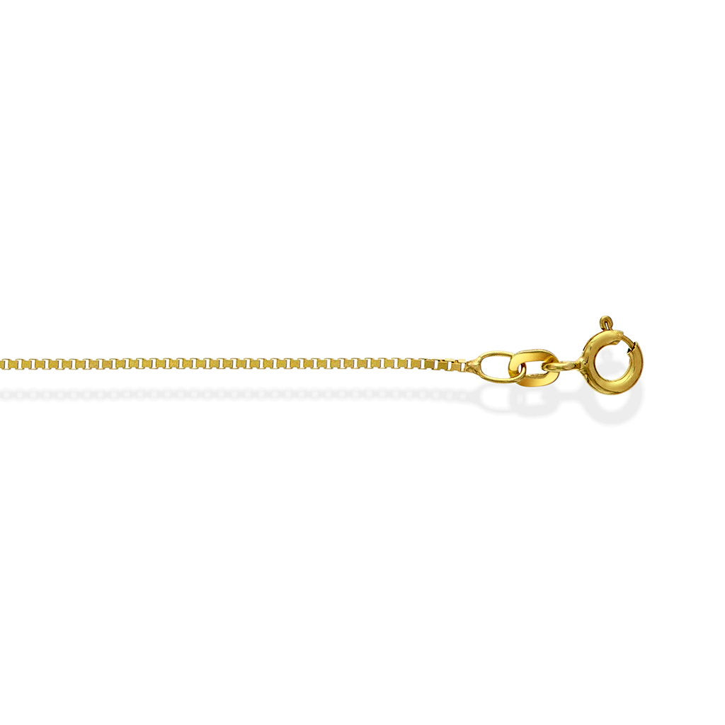 Veneziansk halskjede i 585 gult gull 1 mm, 45 cm