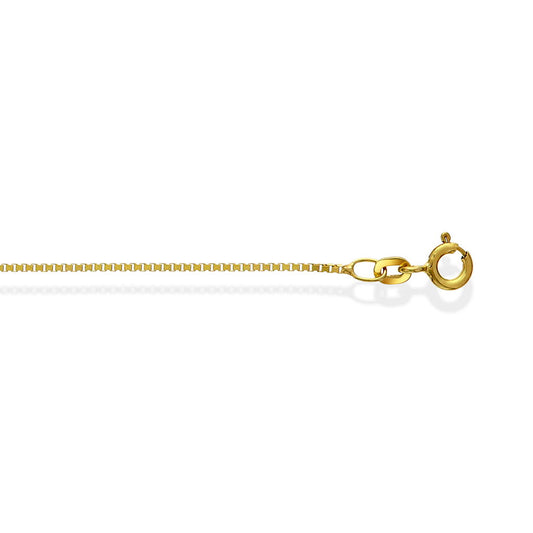 Veneziansk halskjede i 585 gult gull 1 mm, 45 cm
