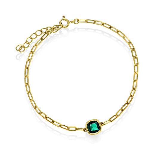 Nora Mørk armbånd til dame i forgylt 925 sølv med zirkonia, 7 mm, 16 cm, nr. 710366, bilde 1 av 2