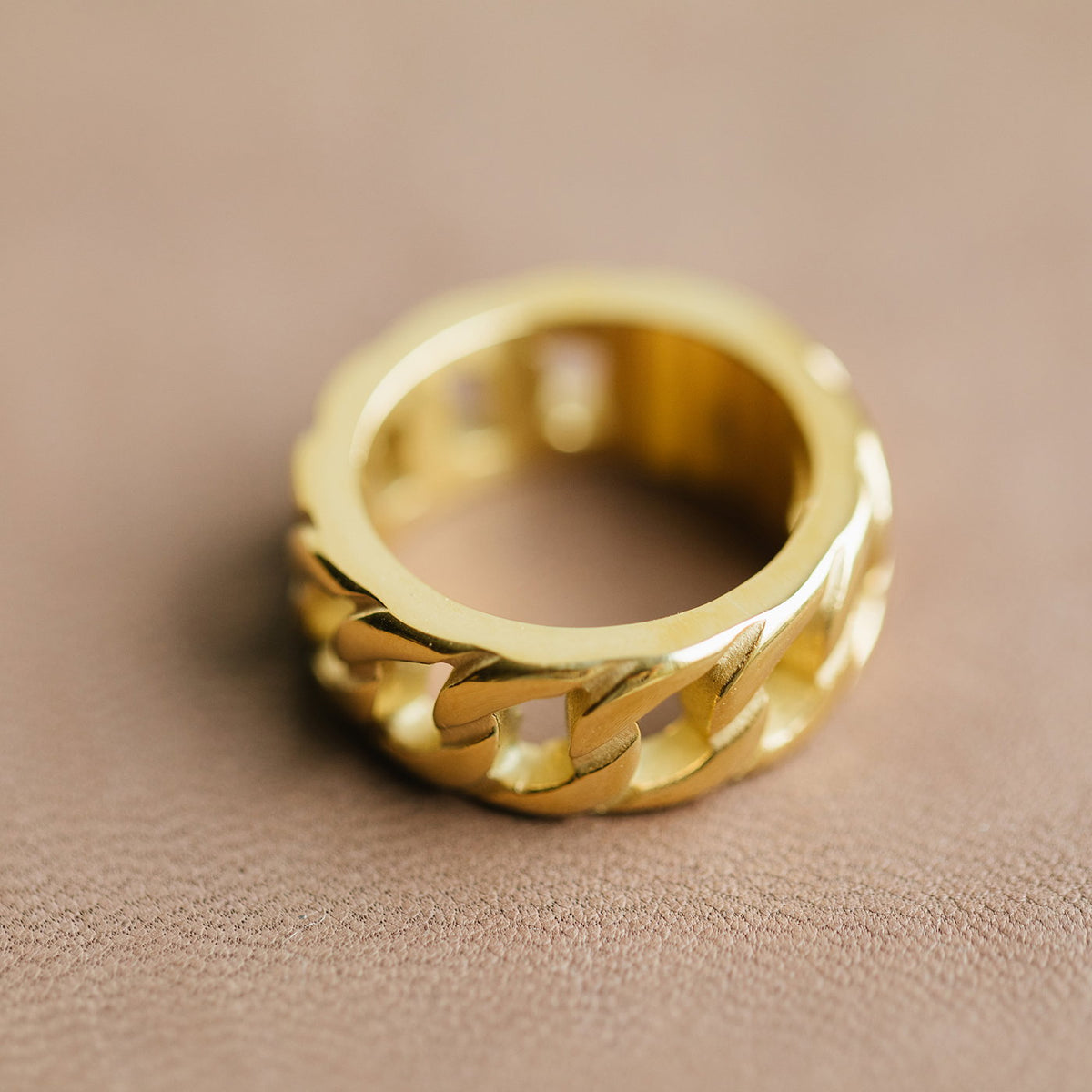 Ring i forgylt stål, bredde 10 mm, bilde 4 av 4