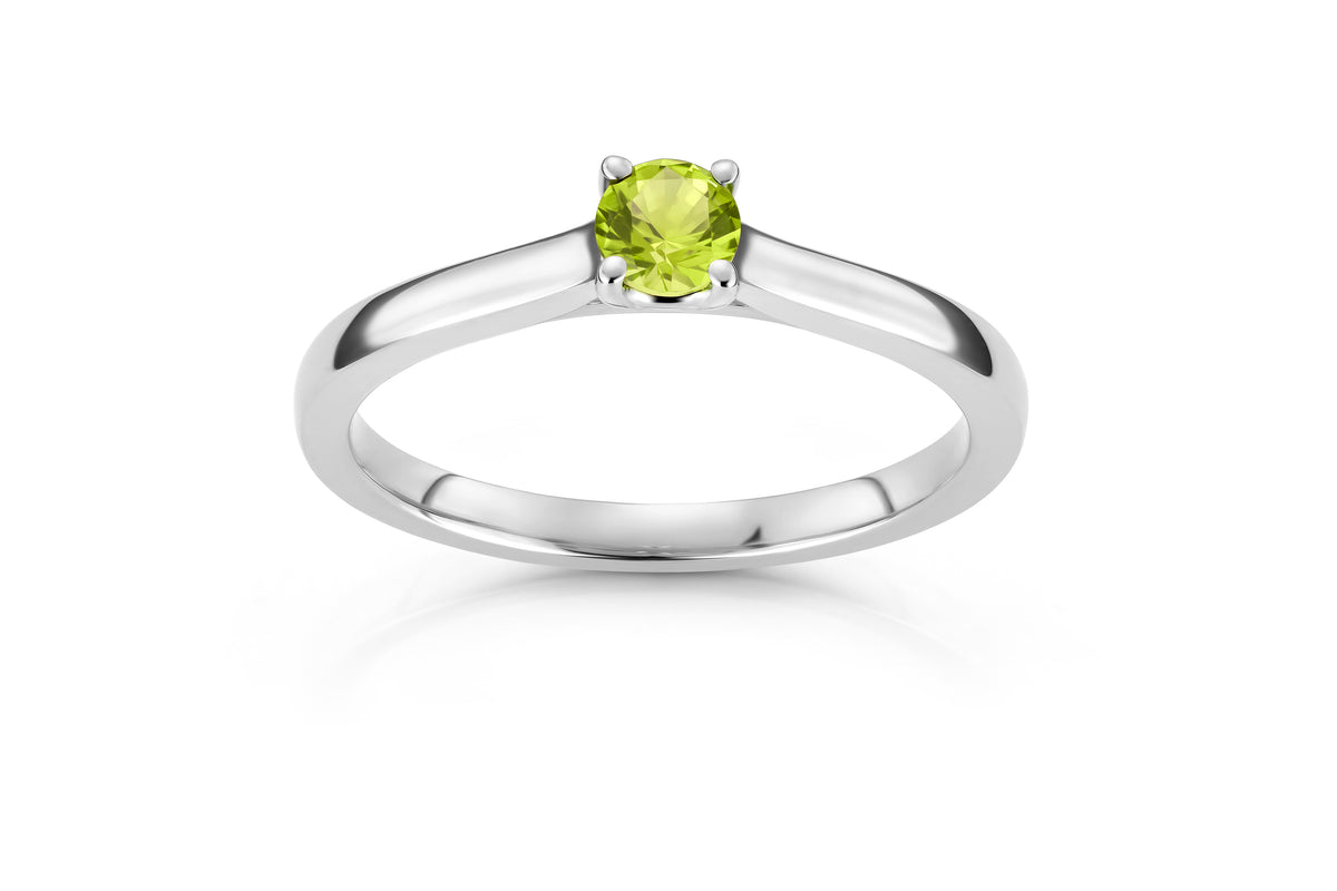 Svolder ring Daisy i 585 gull med diamant og peridot, bilde 1 av 2