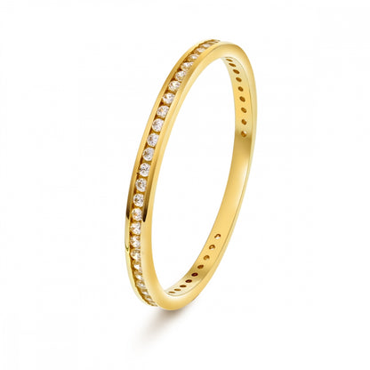 Ring i gult gull med zirkonia 50356, bilde 1 av 2