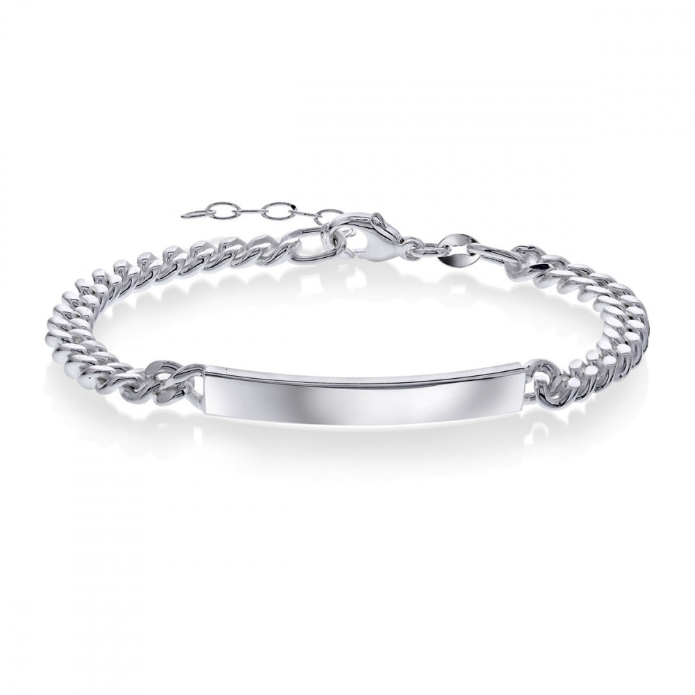 Armbånd i sølv, Panser ID 5 mm, 17+3 cm eller 20 cm, bilde 1 av 2