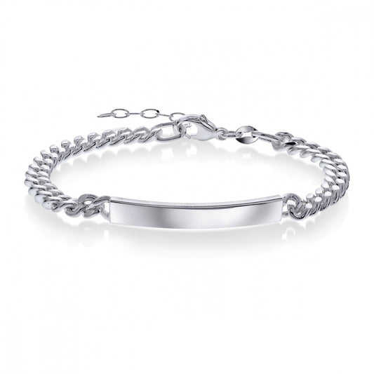Armbånd i sølv, Panser ID 5 mm, 17+3 cm eller 20 cm, bilde 1 av 2