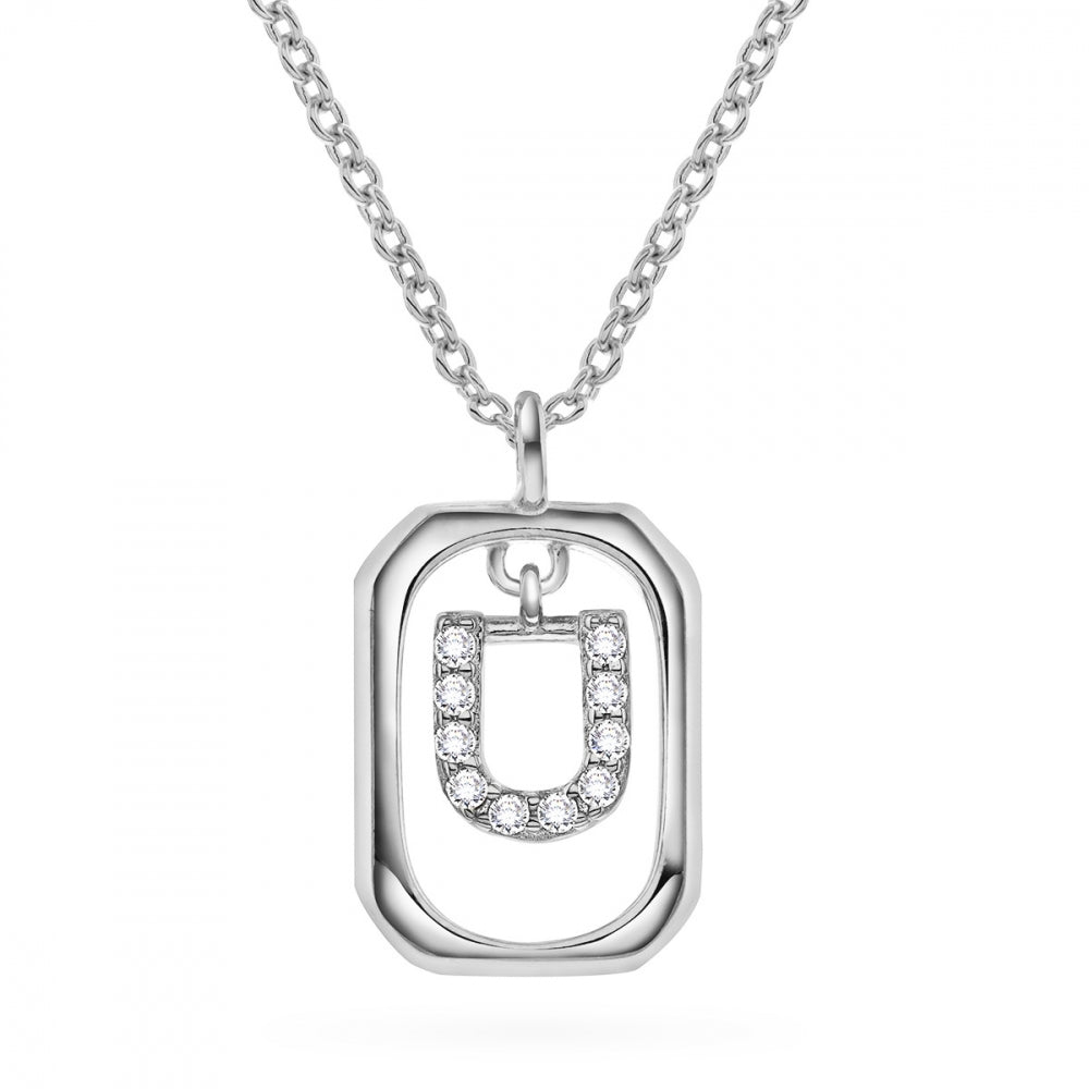 Jewelry Letters anheng i sølv med zirkonia, bokstav, bilde 49 av 57