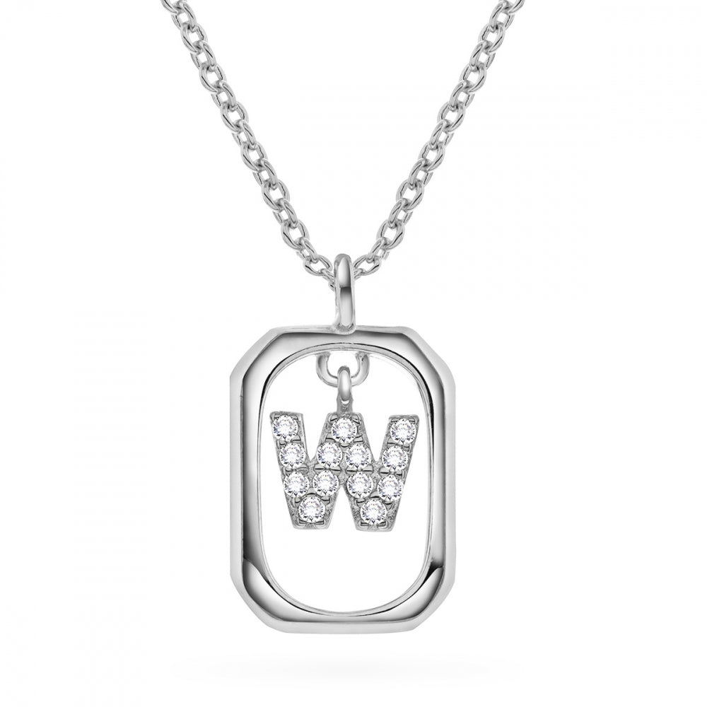 Jewelry Letters anheng i sølv med zirkonia, bokstav, bilde 53 av 57
