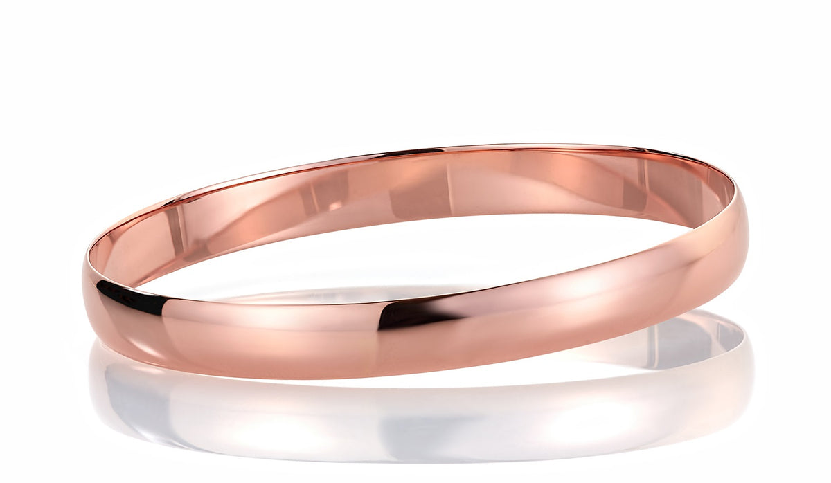 Classic armring i 585 rosé gull 8 mm, størrelse 59