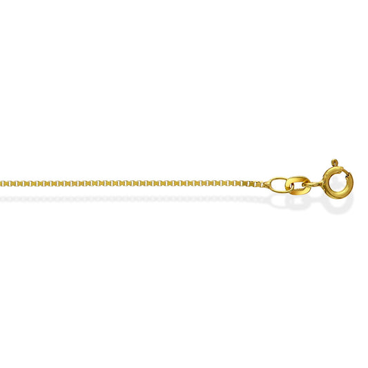 Veneziansk halskjede i 585 gult gull 1 mm, 80 cm