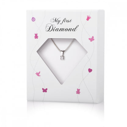 Min Første Diamant anheng i hvitt gull med diamant 0,05 ct, bilde 2 av 2