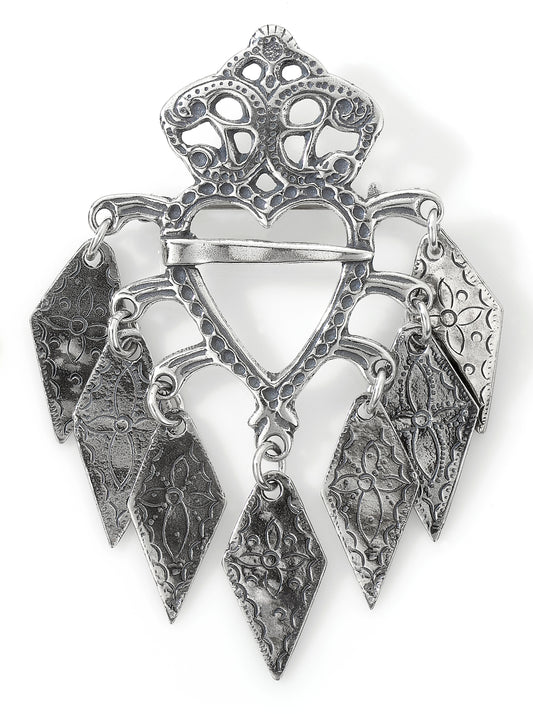 Romerikssølv mellom sølje i oksidert 925 sølv