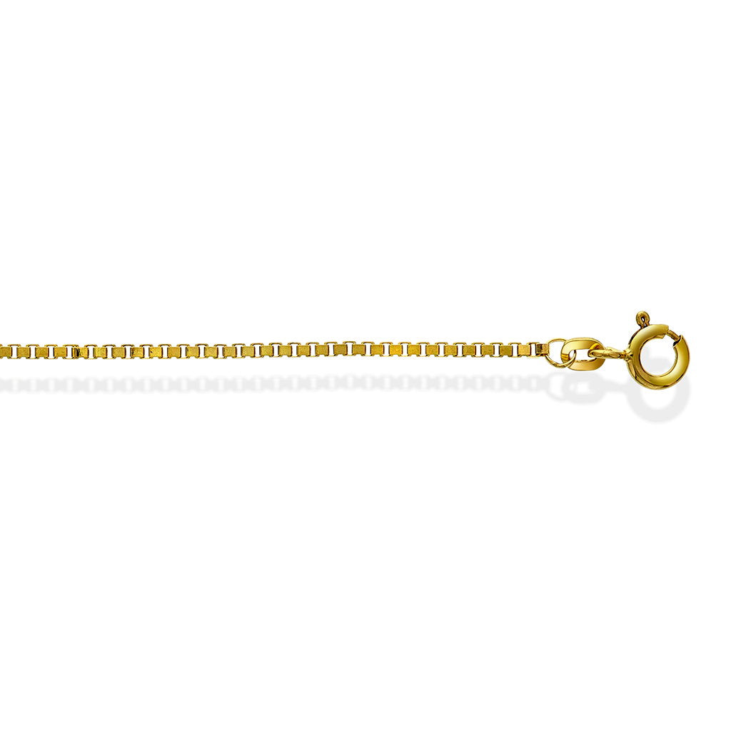 Veneziansk halskjede i 585 gult gull 1,5 mm, 90 cm