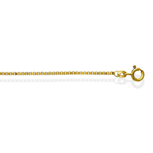 Veneziansk halskjede i 585 gult gull 1,5 mm, 90 cm