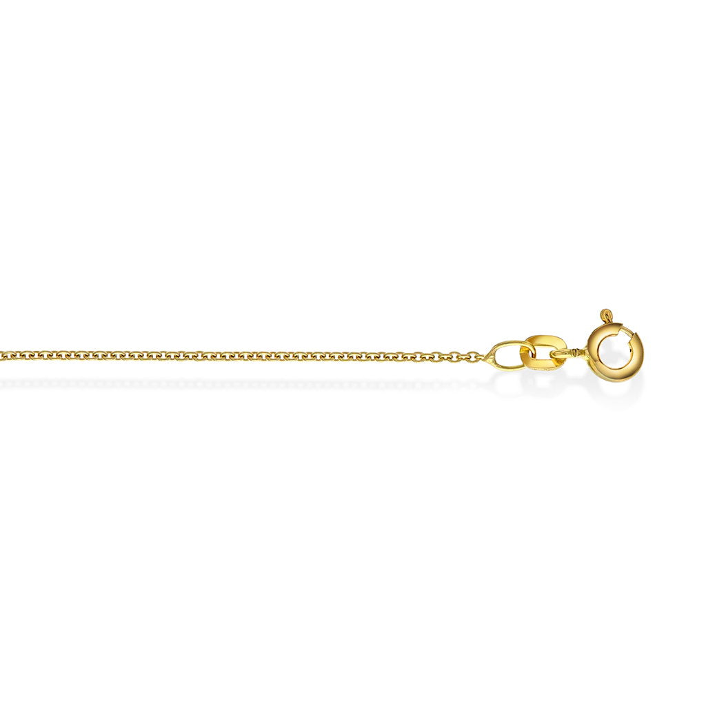 Halskjede i 14 karat gult gull, anker 1,1 mm, bilde 4 av 5
