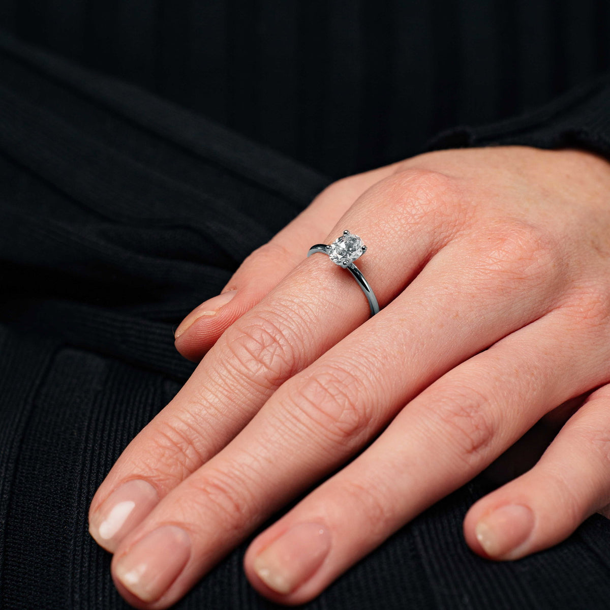 Gems ring i hvitt gull med laboratoriedyrket diamant 1,25 ct, bilde 2 av 5