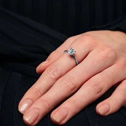 Gems ring i hvitt gull med laboratoriedyrket diamant 1,25 ct, bilde 2 av 5