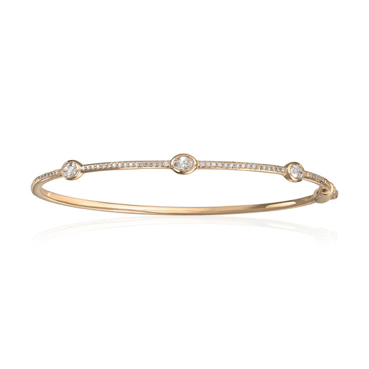 Carmen armring i 585 gult gull med diamanter, 0,67 ct