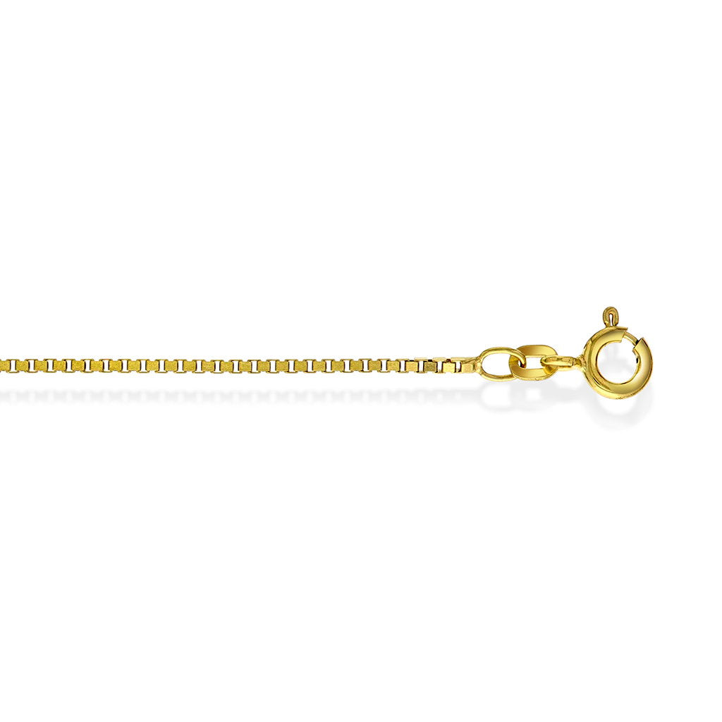 Veneziansk halskjede i 585 gult gull 1,3 mm, 50 cm