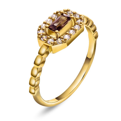 Glow ring Mae i forgylt 925 sølv med zirkonia, bilde 1 av 3