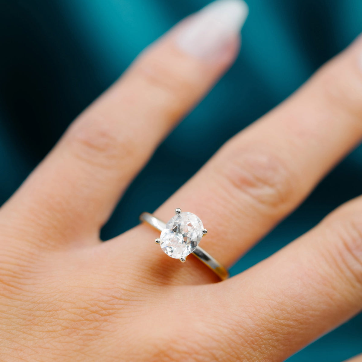 Gems ring i hvitt gull med laboratoriedyrket diamant 2,00 ct, bilde 3 av 5
