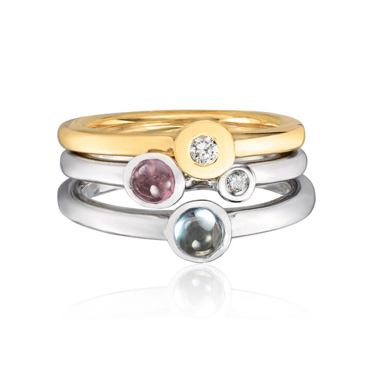 Visholm Design ring i 585 gult gull med diamant, 2,2 mm, bilde 2 av 2