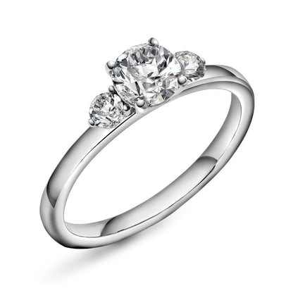 Gems ring i 14 karat hvitt gull med LAB-diamant 0,95 ct, bilde 6 av 6