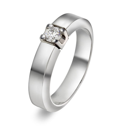 Sigma ring i 14 karat hvitt gull med diamant 0,20 ct, bilde 1 av 3