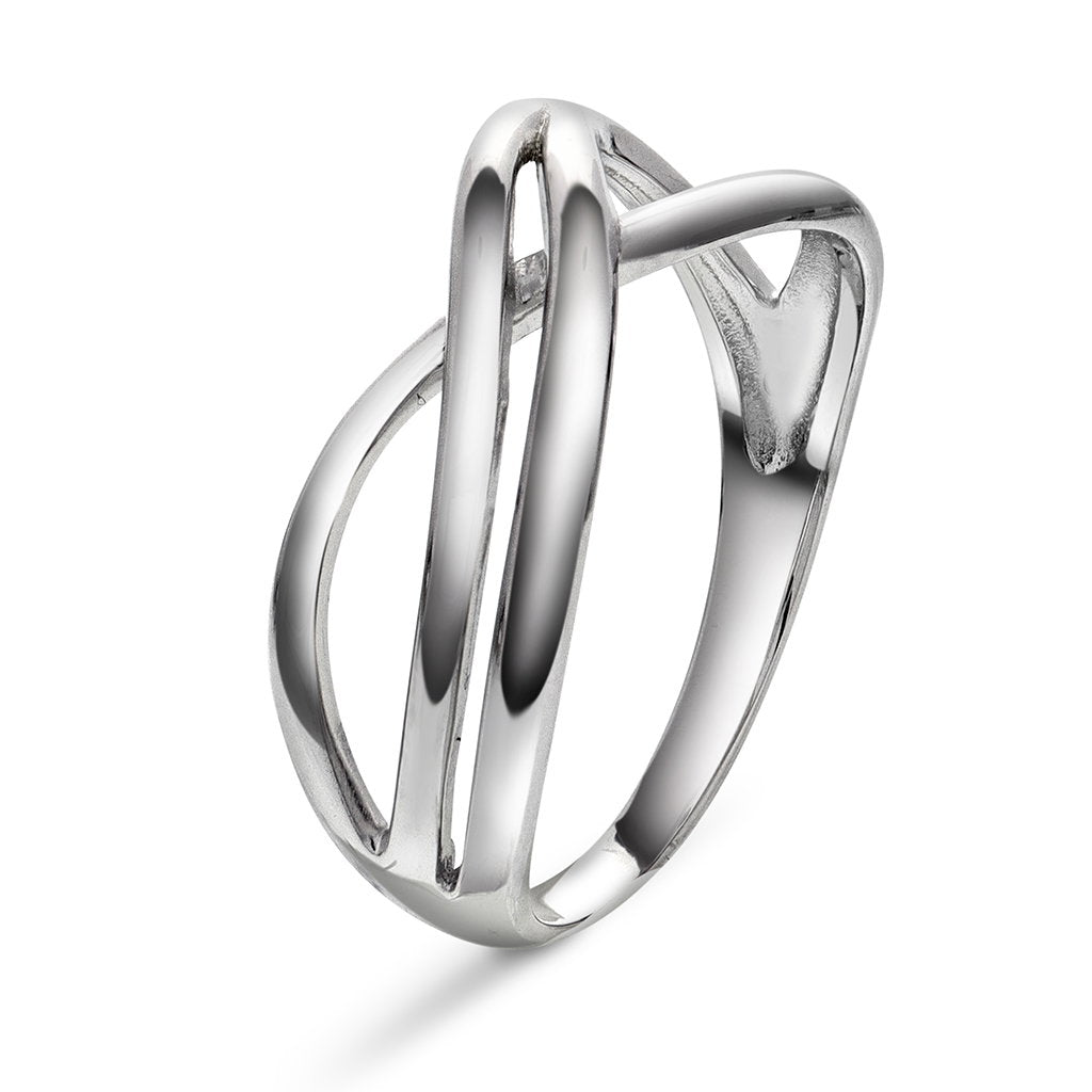 Unity ring i rhodinert 925 sølv, 8 mm, bilde 1 av 3