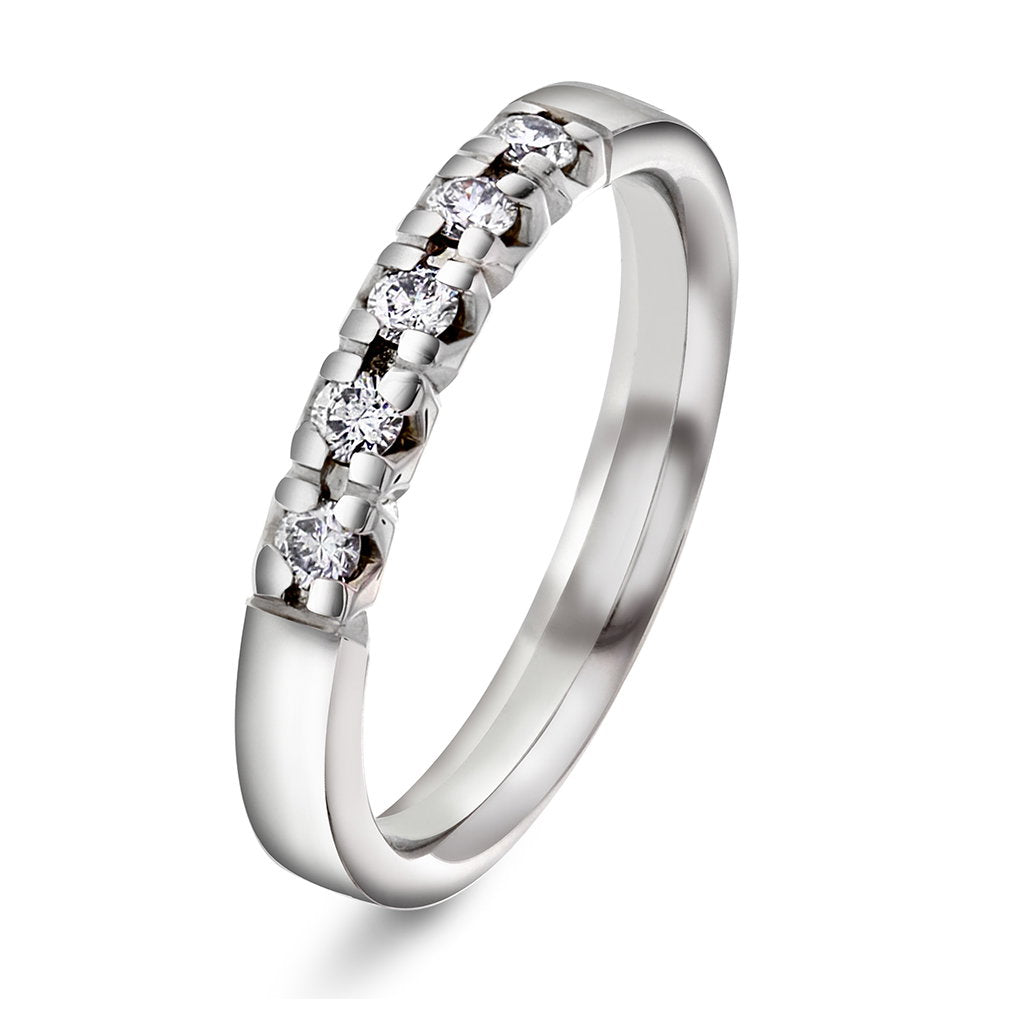 Beta ring i 14 karat hvitt gull med diamant 0,25 ct, bilde 1 av 4