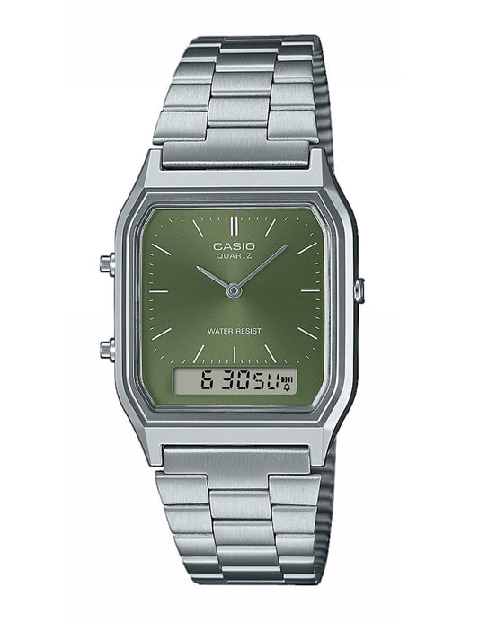 Casio Vintage AQ-230A-3AMQYES herreklokke i stål