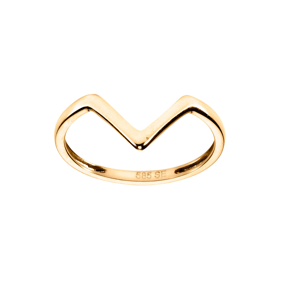 Carmen ring i 585 gult gull, V-modell 2 mm