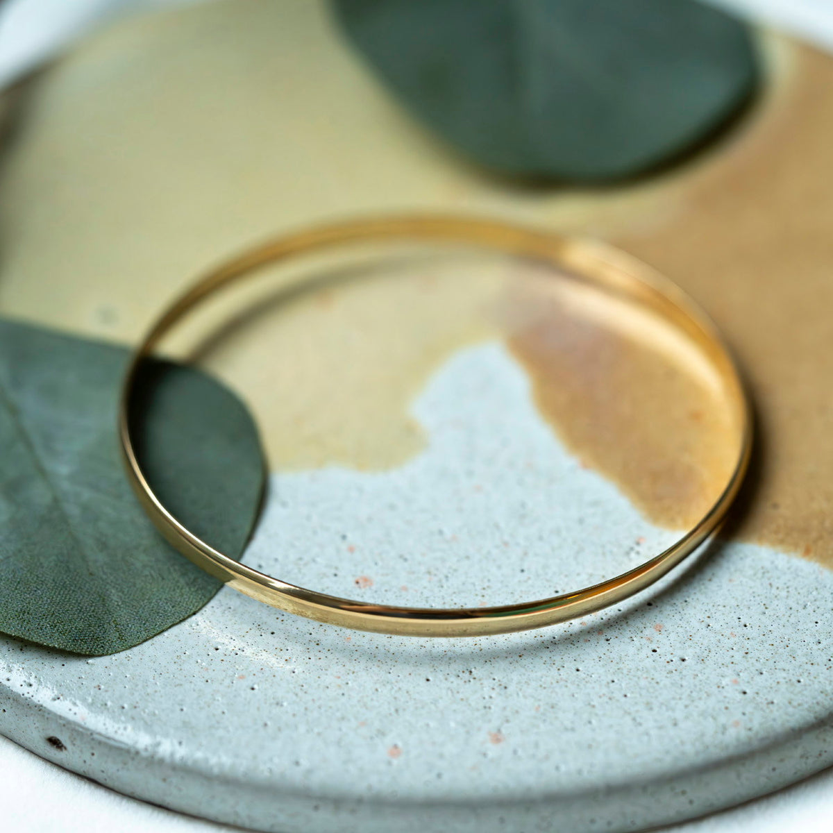 Armring i massivt 14 karat gult gull, bilde 12 av 16