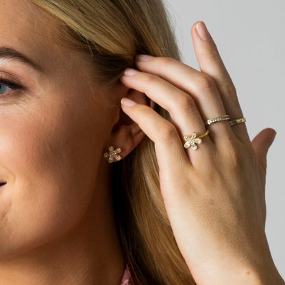 Dina ring i forgylt sølv med zirkonia 11 mm, bilde 2 av 4