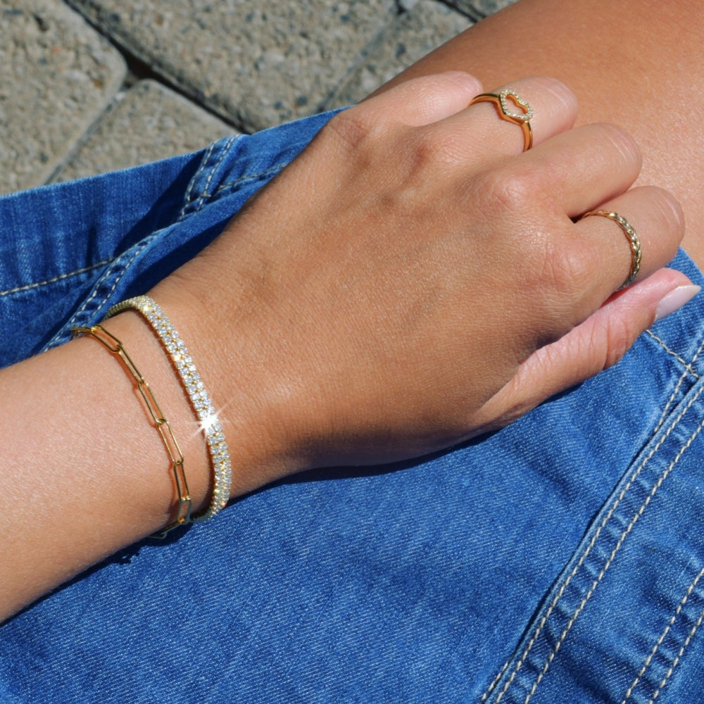 Armbånd i forgylt sølv 17+3 cm, modell 62205, bilde 2 av 2