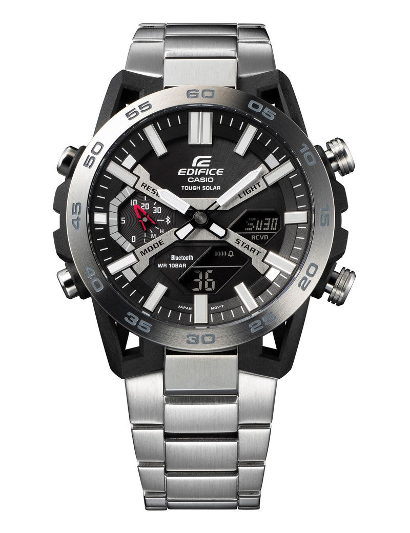 Casio Edifice Herreklokke i Stål - Kronograf Bluetooth ECB-2000D