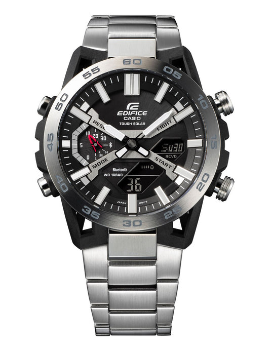Casio Edifice Herreklokke i Stål - Kronograf Bluetooth ECB-2000D