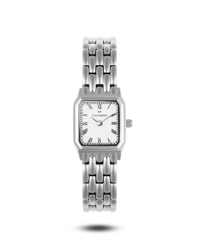 Classic Square Stål / Hvit 18x19mm SKU | MO335 - Bjerveur.noClassic Square Stål / Hvit 18x19mm SKU | MO335